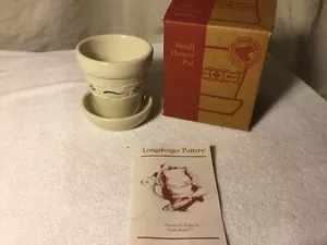 Longaberger Small Green Flower Pot NIB - Picture 1 of 5