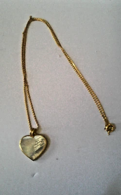Julie Vos Mother of Pearl  24k Gold Plated  Heart  Necklace - Image 1 of 3