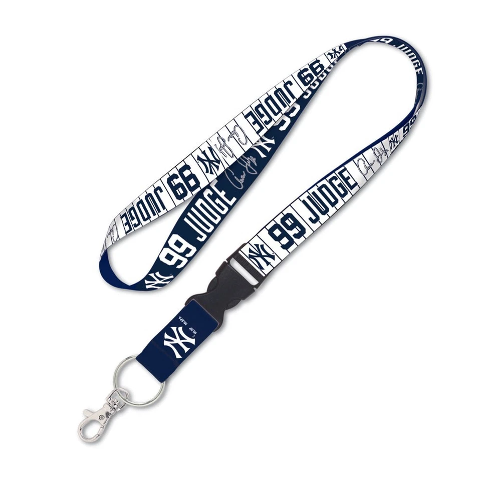 AARON JUDGE #99 NEW YORK YANKEES LANYARD DETACHABLE BUCKLE NEW WINCRAFT 👀 - Image 1 of 1