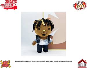 25cm Hello Kitty Plush Doll – Braided Head, Vest Outfit, Cute Birthday Gift - Picture 1 of 7