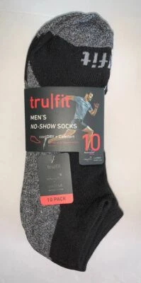 Tru-Fit No-Show Socks, Poly Blend, Assorted Colors - 10 Pack - Image 1 of 4