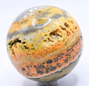 2,3 Zoll Hummel Jaspis mit offener Druzy Kugel polierter Edelstein Mineral Indonesien - Bild 1 von 6