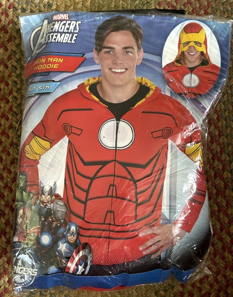 Nuevo Marvel Iron Man Sudadera con Capucha Adulto S/M Disfraz de Halloween Vengadores Sudadera NUEVO Foto 1 de 1