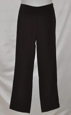 Linea by Louis Dell'Olio Full Length Zip Front Crepe Pants Size 8 Brown - Image 1 of 2