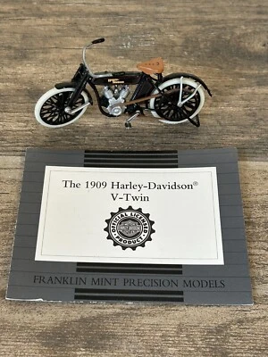 Franklin Mint Harley Davidson 1:24 Scale B11WC27 Motorcycle 1909 V-Twin Die Cast - Image 1 of 4