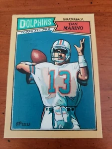 Football Art Card Print of Dan Marino, 87 - Picture 1 of 2