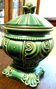 Old, Middle Eastern style lidded jar, 8.5" H x 5" W - Picture 1 of 4
