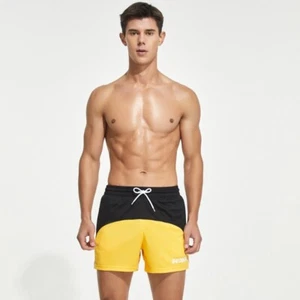 Color Blocking Fitness Shorts New in Fashion Men's Comfortable Sports Shorts - Picture 1 of 28