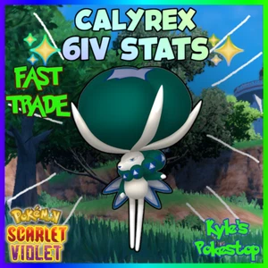 ✨ 6IV CALYREX ✨ POKEMON SCARLET AND VIOLET EV'D OR NON-SHINY - Picture 1 of 24