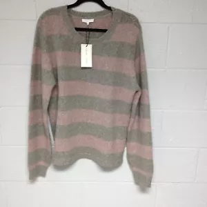EMORY PARK Oversize Pullover Gr. Large Dusty Rose & grau gestreift schick & kuschelig - Bild 1 von 9