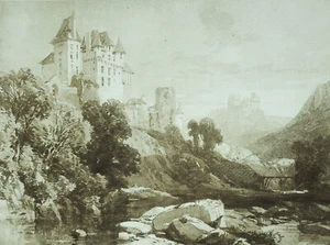 James Duffield Harding 1879 Landschaftsstich Amand Durand Original - Bild 1 von 4