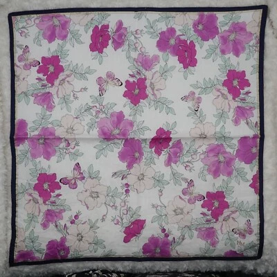 M348 Hanae Mori хлопок шарф шарфы карман квадратный 19,5 «X 19,5» - Изображение 1 из 4