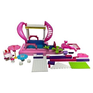 Barbie Mega Bloks #80228 Build 'n Style Pool Party, 2012 Incomplete Spare Parts