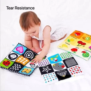 Educational Cognitive Cloth Book Toys For Baby Kids, 3 Pieces - Picture 1 of 5