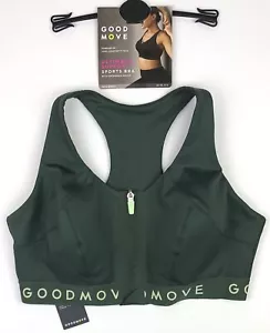 M&S Extra High Impact Ultimate Sport-BH ohne Bügel Reißverschluss verschiedene Größen grün neu mit Etikett - Bild 1 von 7