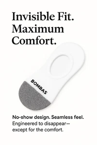 2-Pack Bombas Women's No Show Socks Colors White Medium - Picture 1 of 24