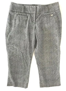 Express Damen Caprihose Größe 8 x 22 schwarz Stretch Baumwolle niedriger Bund Hose - Bild 1 von 9