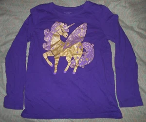 Place Girls 10-12 Longsleeve Unicorn Shirt - Picture 1 of 1