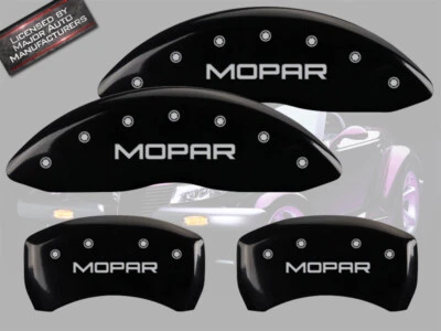 Cubierta de pinza de disco de freno MGP negra "Mopar" delantera + trasera Chrysler Prowler 1997-2002 Foto 1 de 4