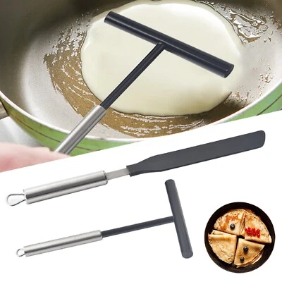1 Satz Edelstahl Crepes Verteiler, 19.5 cm mit Spatel für Pancake, Crepespfanne - Bild 1 von 4
