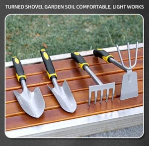 Herramienta de jardín pala para plantas pala de suelo rompedor rastrillo azada con mango de goma - Imagen 1 de 12