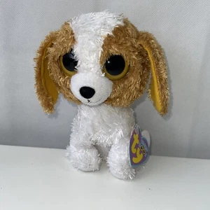 Nuovo con etichette Ty Beanie Boos Boo - cane cucciolo biscotto - peluche morbido peluche peluche peluche giocattolo 6" - Foto 1 di 4