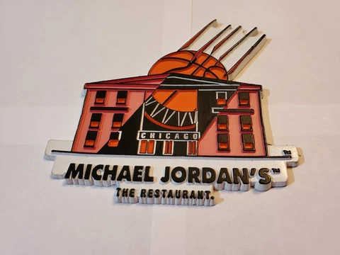 Michael Jordan’s The Restaurant Magnet Chicago NBA Original 1990’s Vtg RARE Cover