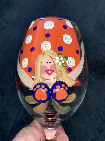 ONE OF A KIND Clemson Tigers Mermaid Paw Prints 4 Boobs Bra Wine Glass ❤️sj11h7s Cover