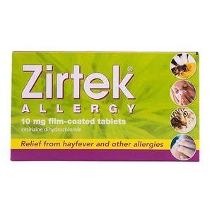 Zirtek Pet Dust Skin Allergy Stings & Hayfever - 21 Tablets