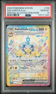 Galvantula ex 168/142 SIR Pokemon Sv07: Stellar Crown Holo GEM MINT PSA 10 - Imagen 1 de 2