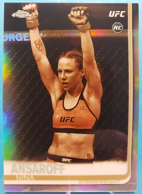 2019 TOPPS CHROME UFC #97 NINA ANSAROFF - SEPIA REFRACTOR ROOKIE CARD (RC) - Image 1 of 2