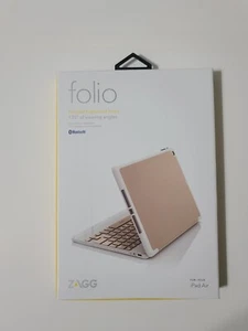 Zagg Bluetooth Hinged Keyboard Folio for iPad Air, 135 degree view Rose  Gold - Picture 1 of 4