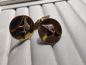 New York Athletic Club NYAC Cufflinks Vintage With Emblems Pins - Picture 1 of 5