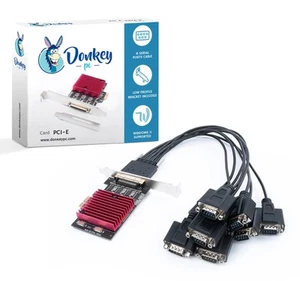 Carte PCIe à 8 ports RS232 PCI-E 8 ports DB9 Serial Card 8 chipset PCI-Expres... - Afbeelding 1 van 7