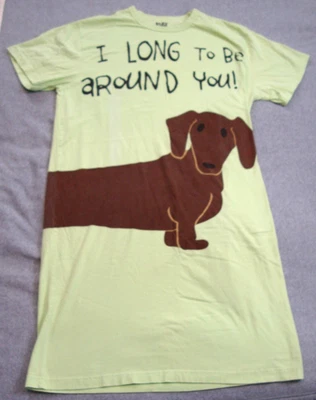 Lazy One Women's Lg Nightgown Sleep Shirt "I LONG TO BE AROUND YOU" 100% Cotton - Image 1 of 4