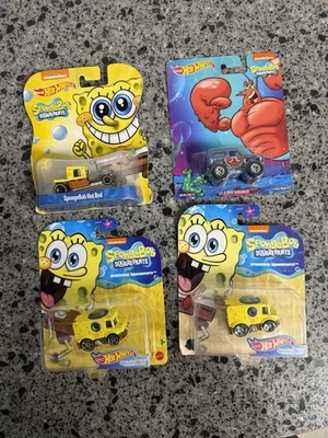 Hot Wheels  SpongeBob Squarepants 1:64 Lot Of 4 free Shipping! - Image 1 of 4