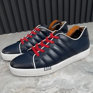 Berluti Playfiel Sneakers Lace Up Blue Calf Leather 10.5 OS or 11.5 US  44.5 EUR - Picture 1 of 12