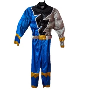 Power Rangers Boys Costume Large 10-12 Dino Fury Blue Jumpsuit ONLY Muscle New - Picture 1 of 11
