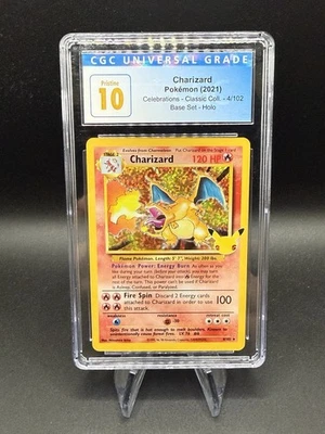 CGC Pristine 10 Charizard Base Set Celebrations 2021 4/102 - Image 1 of 2