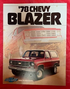 Chevrolet "BLAZER" 1978 - Folleto/catálogo de ventas de concesionario de automóviles original - Imagen 1 de 4