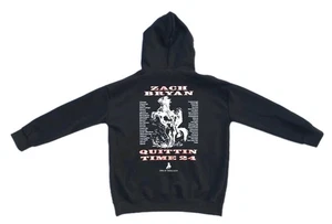 Zach Bryan QUITTIN' TIME TOUR '24 Black Hoodie Kapuzenpullover Size Large - Bild 1 von 7