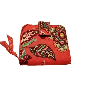 Vera Bradley Mini Zip Wallet Pink Floral Coin - Picture 1 of 5