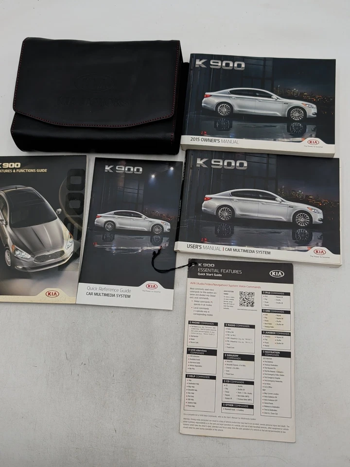 2015 Kia K900 Factory Owners Manual Set w/ Car Multimedia System W/ Case - Image 1 of 3
