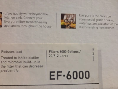EV9855-00 Pentair / Everpure EF-6000 Full Flow Drinking Water System - Image 1 of 2