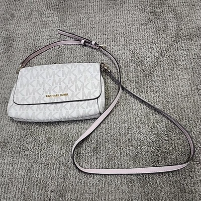 Bolso Bandolera Convertible Michael Kors Jet Set Rosa Vainilla Para Mujer Acento Dorado Foto 1 de 4