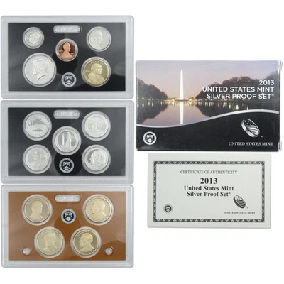 2013 Silver Proof Set U.S. Mint Original Government Packaging OGP COA - Image 1 of 4