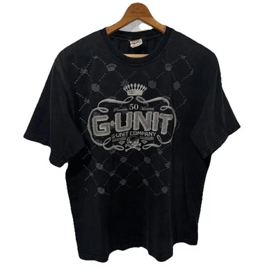 Vintage G-Unit 50 Cent T Shirt Size Large Black Faded Rap Tee Hip Hop Y2K - Image 1 of 4