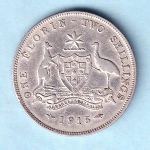 Australia. 1915 Florin.. Full Centre Diamond.. VF - Part Lustre - Imagen 1 de 2