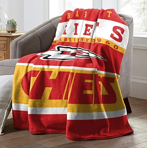 Kansas City Chiefs Large Soft Fleece Throw Blanket for Bed Couch Sofa 2 Sizes Cover
