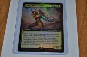 MTG magic FINAL FANTASY mythic CELES RUNE KNIGHT extended art FOIL FIC #157 - Picture 1 of 2